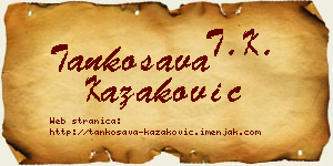 Tankosava Kazaković vizit kartica